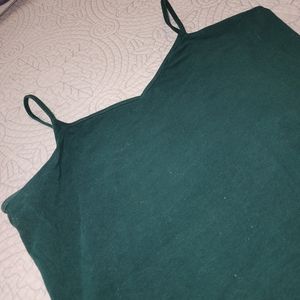 Forever 21 v cut green cami